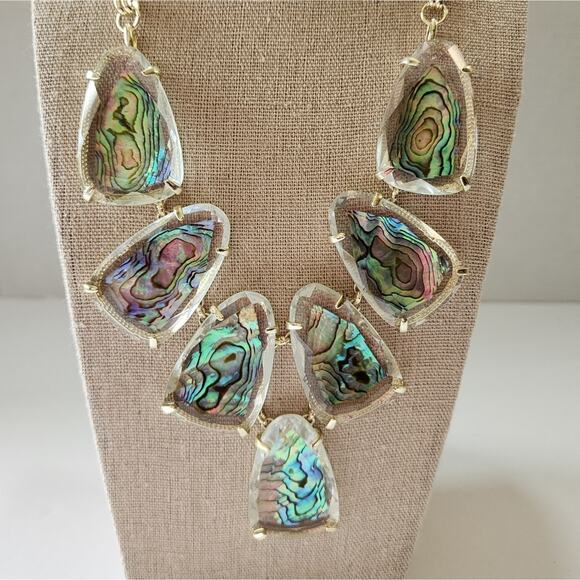 Kendra scott Suspended Abalone and Gold Harlow Necklace - Picture 7 of 10
